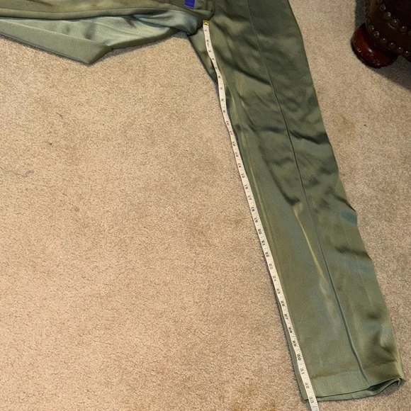 Elie Tahari Green Satin Pants - Picture 3 of 9